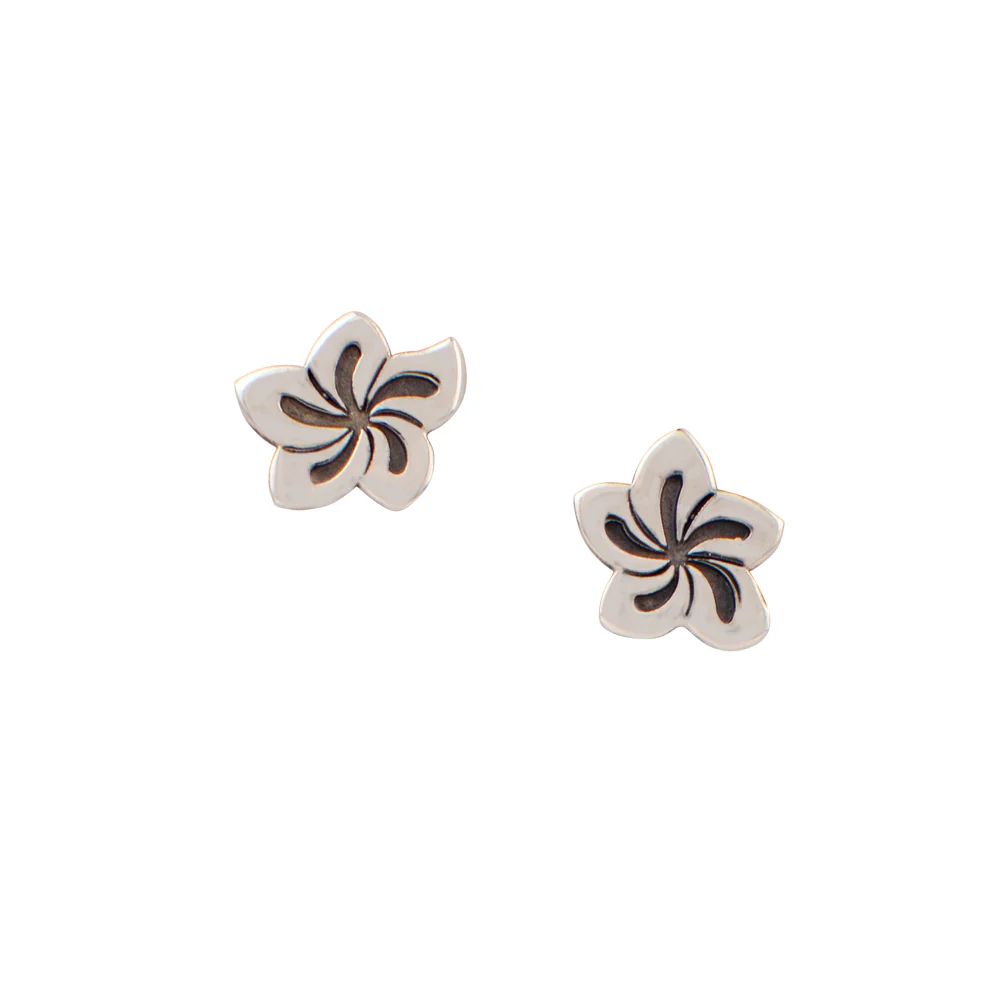 Sea Flower Studs, Color: Silver