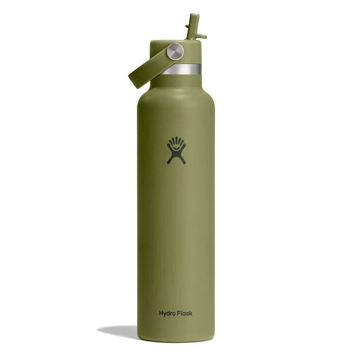 24 Oz Standard Mouth Hydro Flask w/Flex Straw Cap