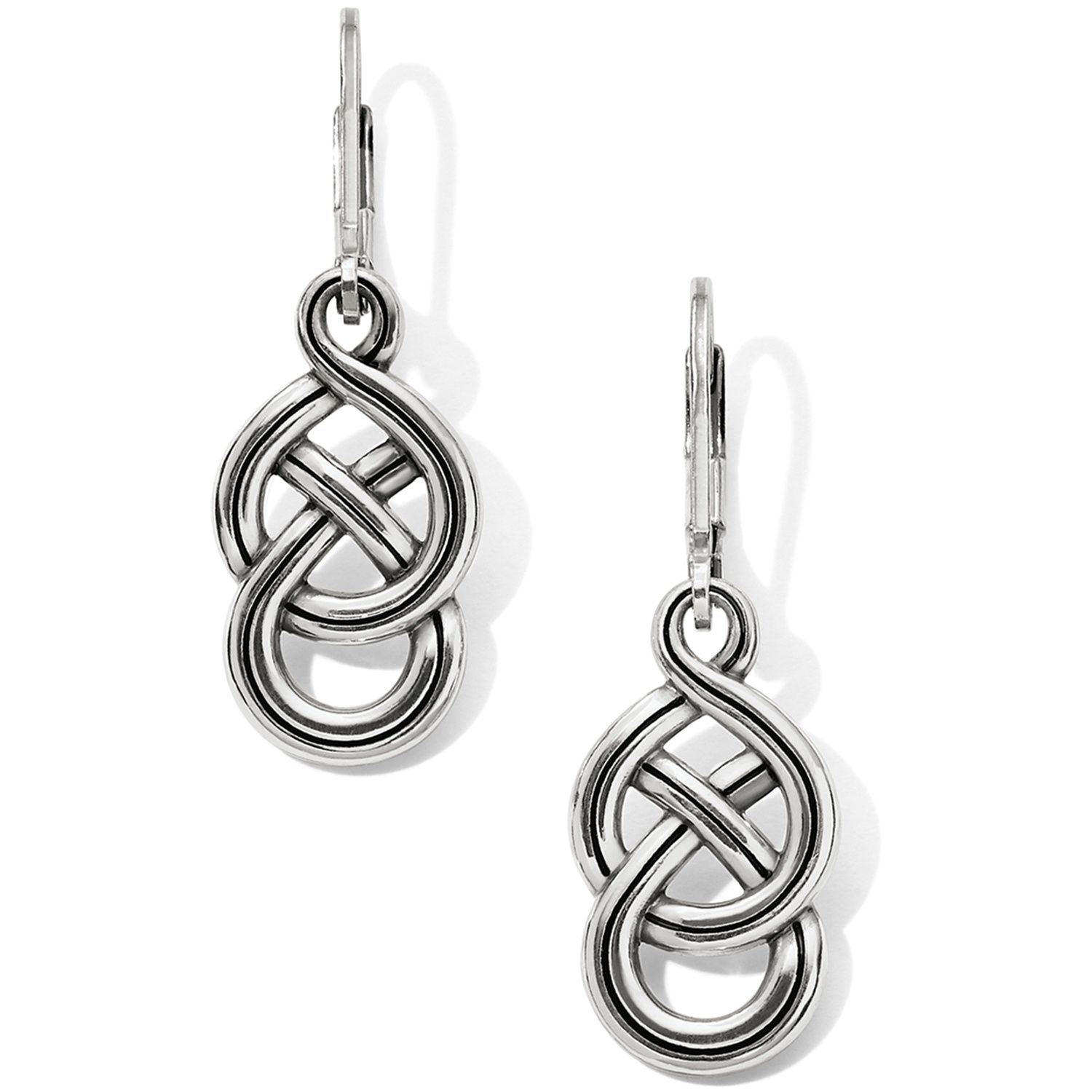 Brighton Interlok Braid Petite Leverback Earrings, Color: Silver