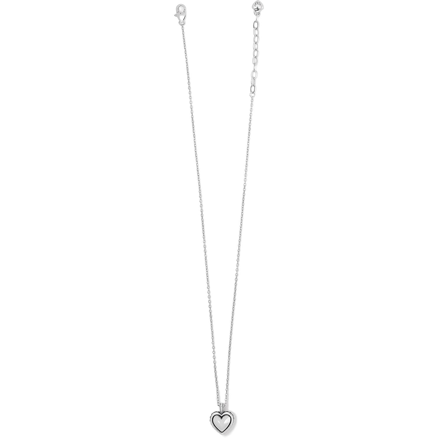 Brighton Pretty Tough Bold Heart Petite Heart Necklace, Color: Silver