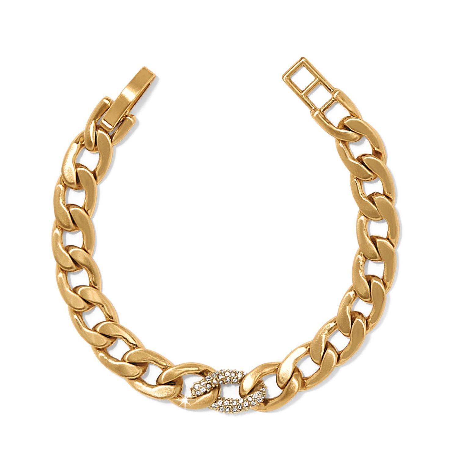 Brighton Cleo Pave Link Bracelet, Color: Gold