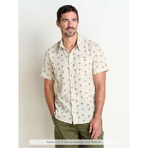 Toad&amp;Co Fletcher Men's SS Shirt, Color: Salt Agave, Size: Medium