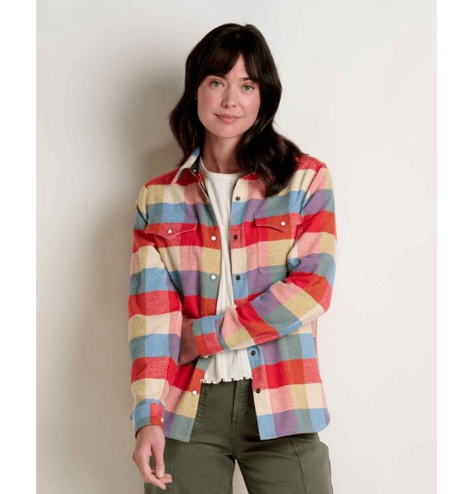 Toad&amp;Co Folk Yeah Women's Shirt Jacket, Color: Salamander, Size: Small