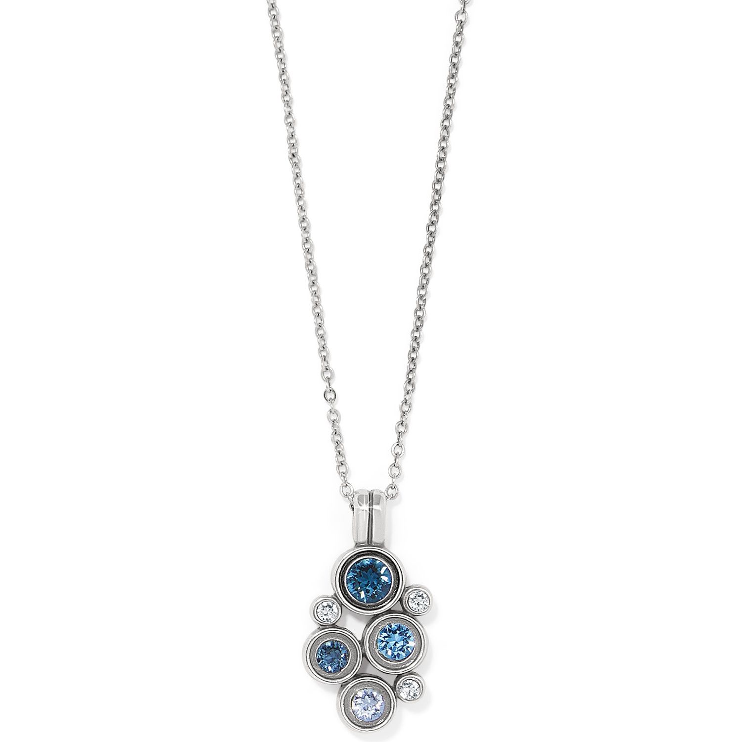 Brighton Constella Cluster Necklace, Color: Silver/Blues