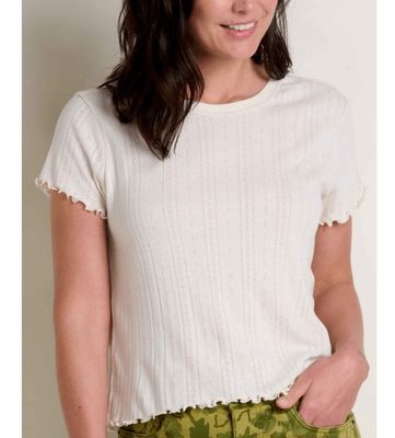 Toad&amp;Co Foothill Pointelle Women's SS Baby Tee