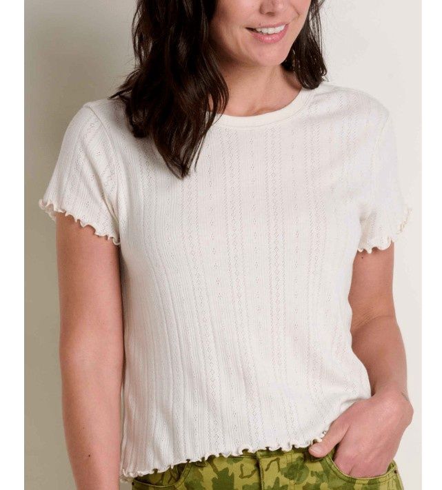 Toad&amp;Co Foothill Pointelle Women's SS Baby Tee