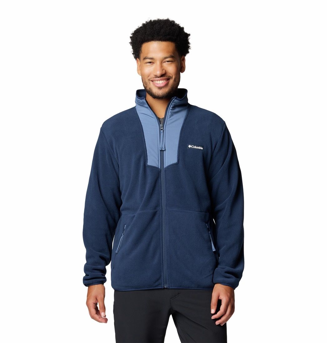 Sequoia Grove Full Zip Fleece Men's Jacket, Color: Collegiate Navy/Dk Mtn, Size: Small