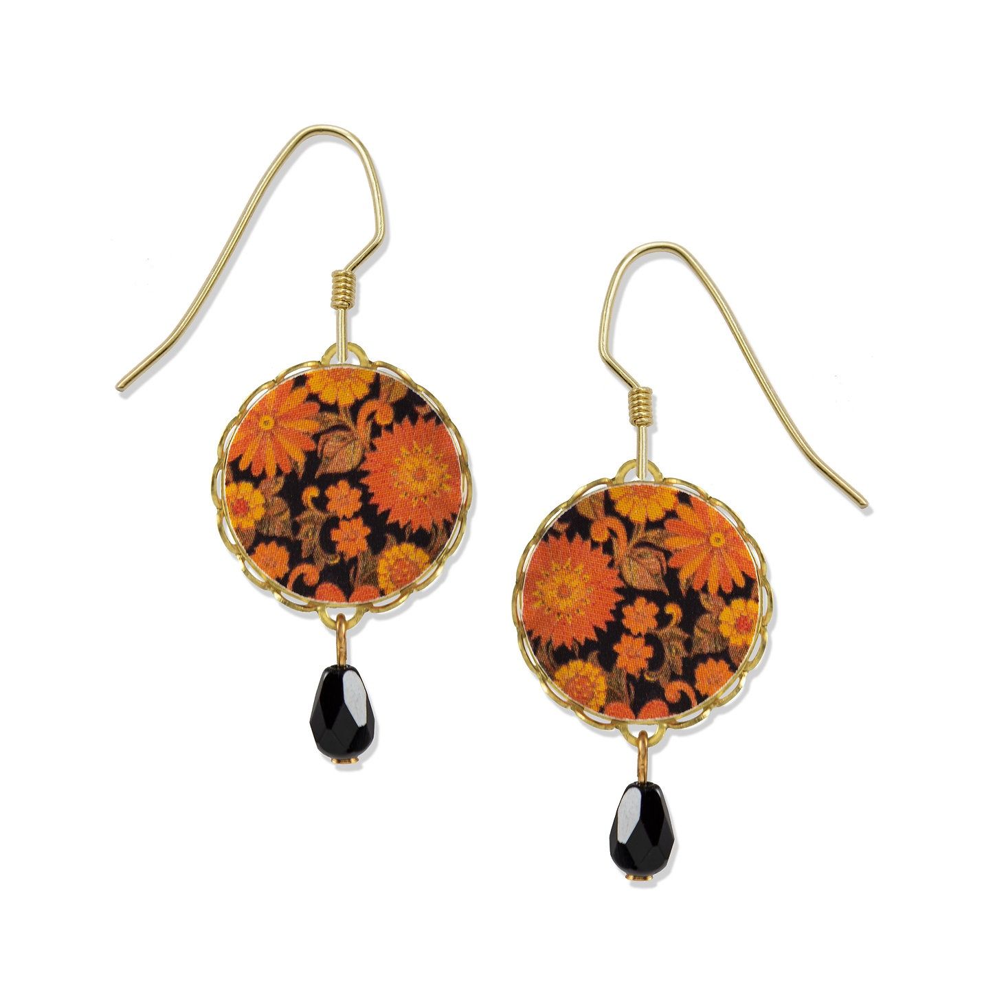 Sunflowers-LT Earrings, Color: Silver