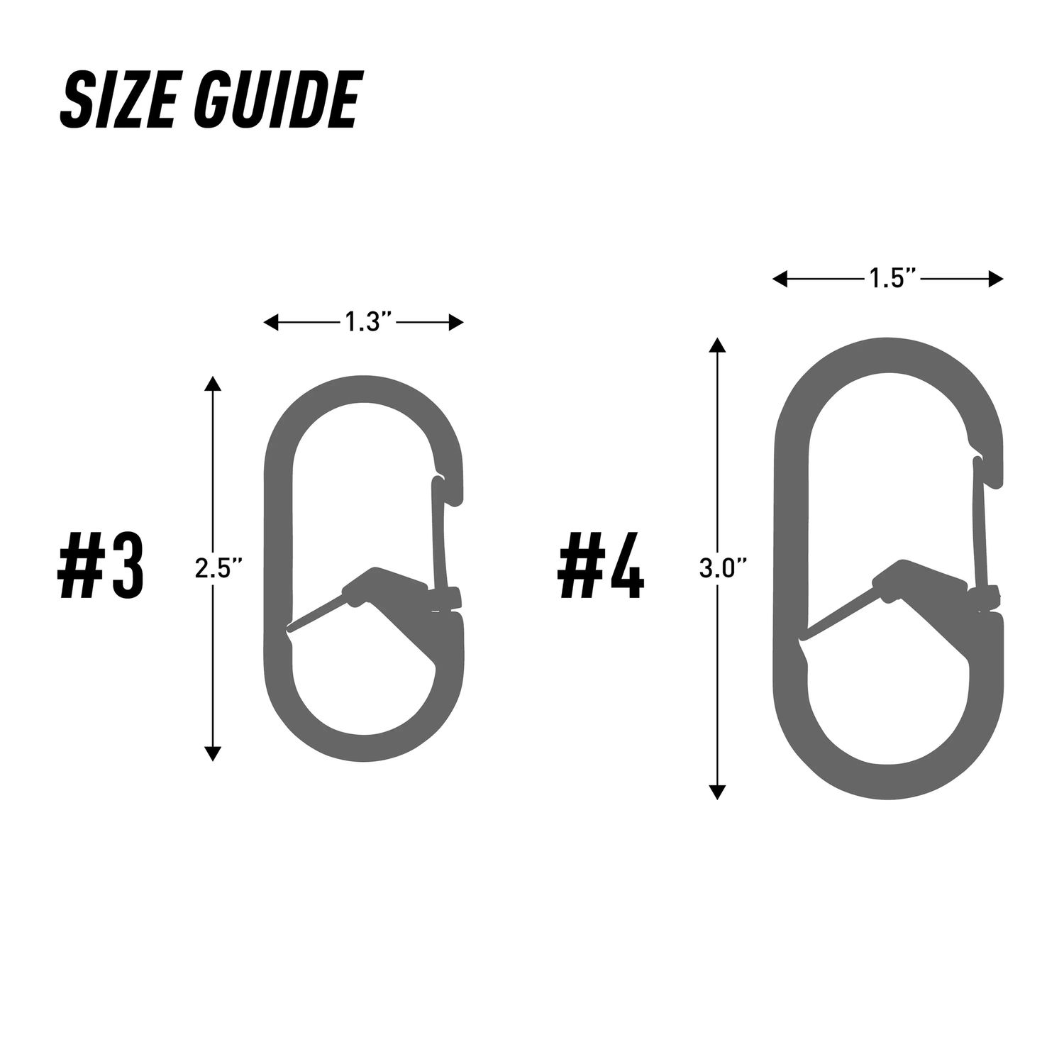 Nite Ize G-Series Slidelock Dual Chamber Carabiner, Size: #3