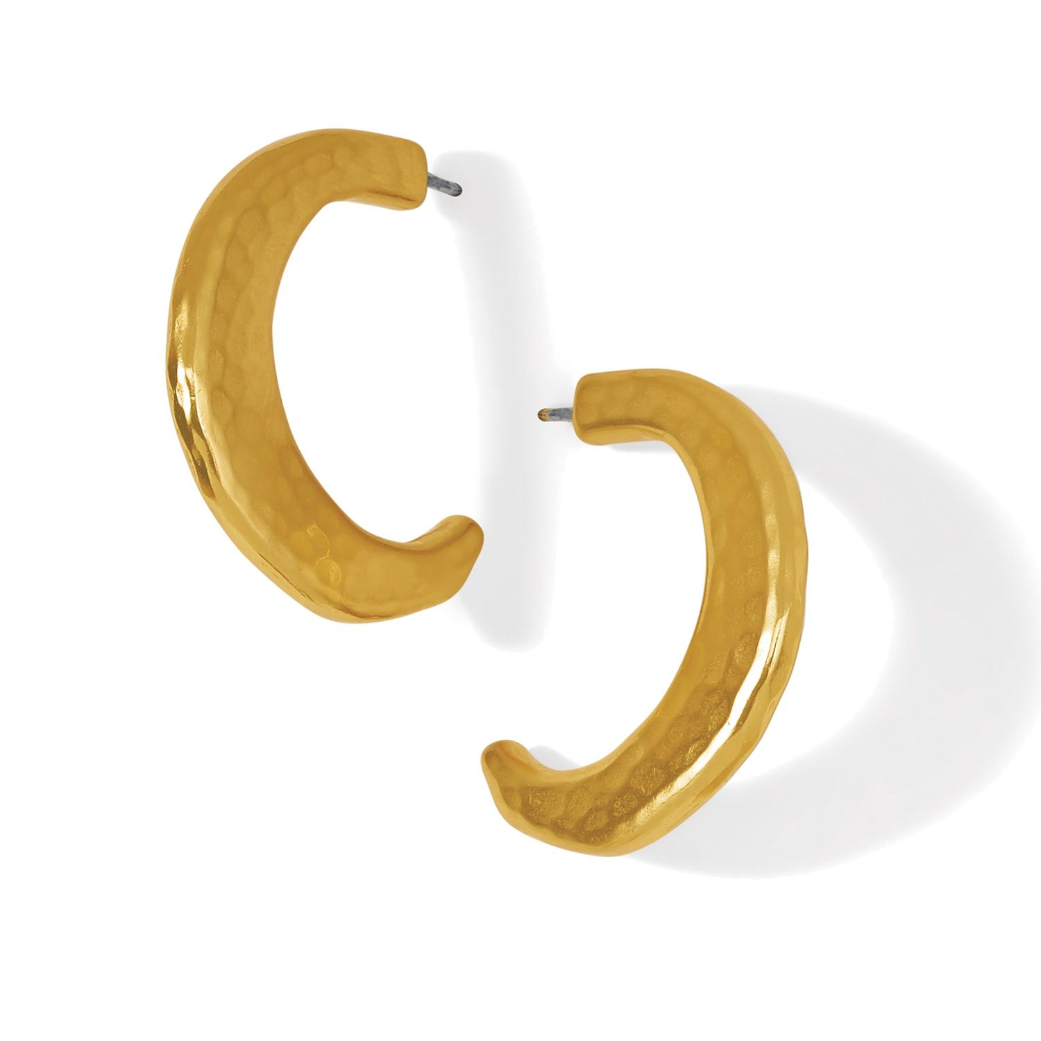 Brighton Montagne Post Hoop - Brushed Gold, Color: Brushed Gold