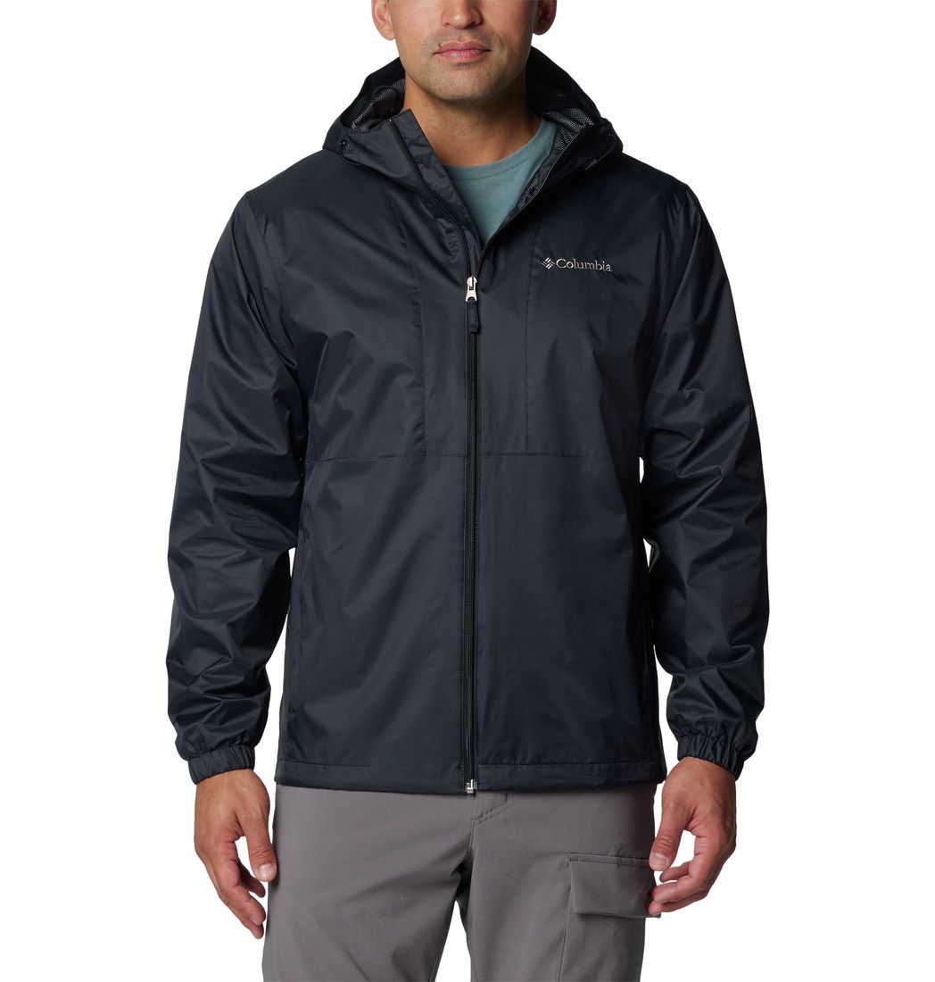 Columbia Glenbrook Blend Men's Rain Jacket, Color: Black, Size: Medium