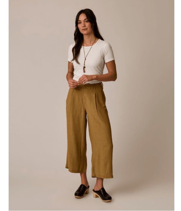 Carve Designs Suki Linen Pant, Color: Golden Chambray, Size: XS