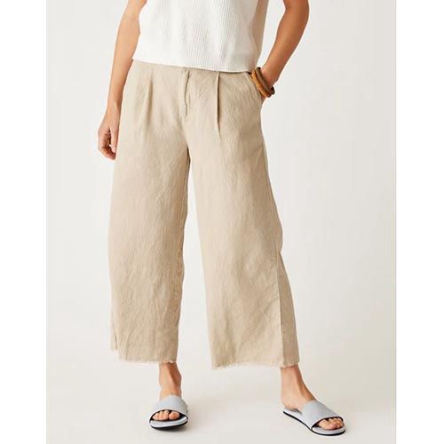 Carve Designs Suki Linen Pant, Women's, Color: Lt. Khaki Stripe-D, Size: XS