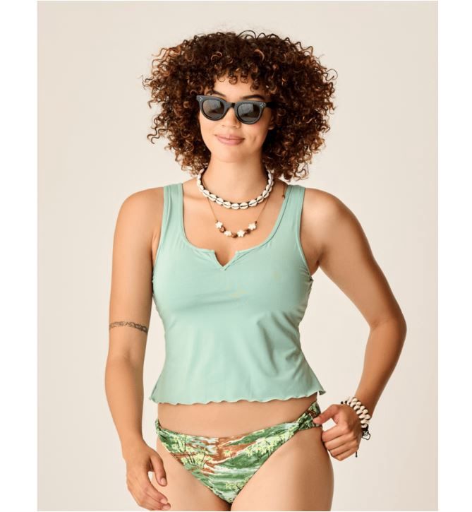 Carve Designs Vida Notchneck Swim Tankini, Women's, Color: Haze-D, Size: XS