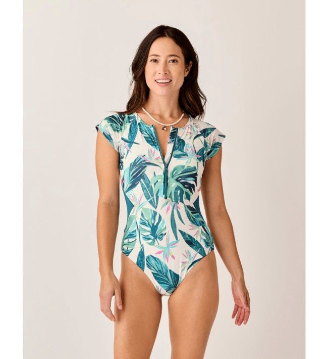 Carve Designs All Day One Piece, Color: Palmetto/Nightdive, Size: XL