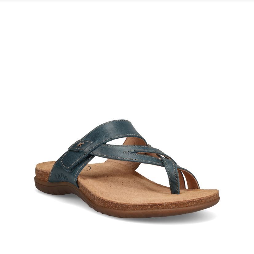 Taos Footwear Perfect Women's Sandals-D, Color: Petrol Blue Leather, Size: 6