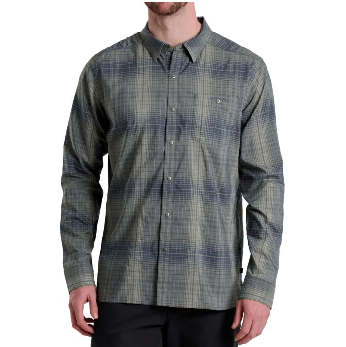 Kuhl Men's Response Long Sleeve-UPF30+, Color: Hurricane Grey, Size: Large