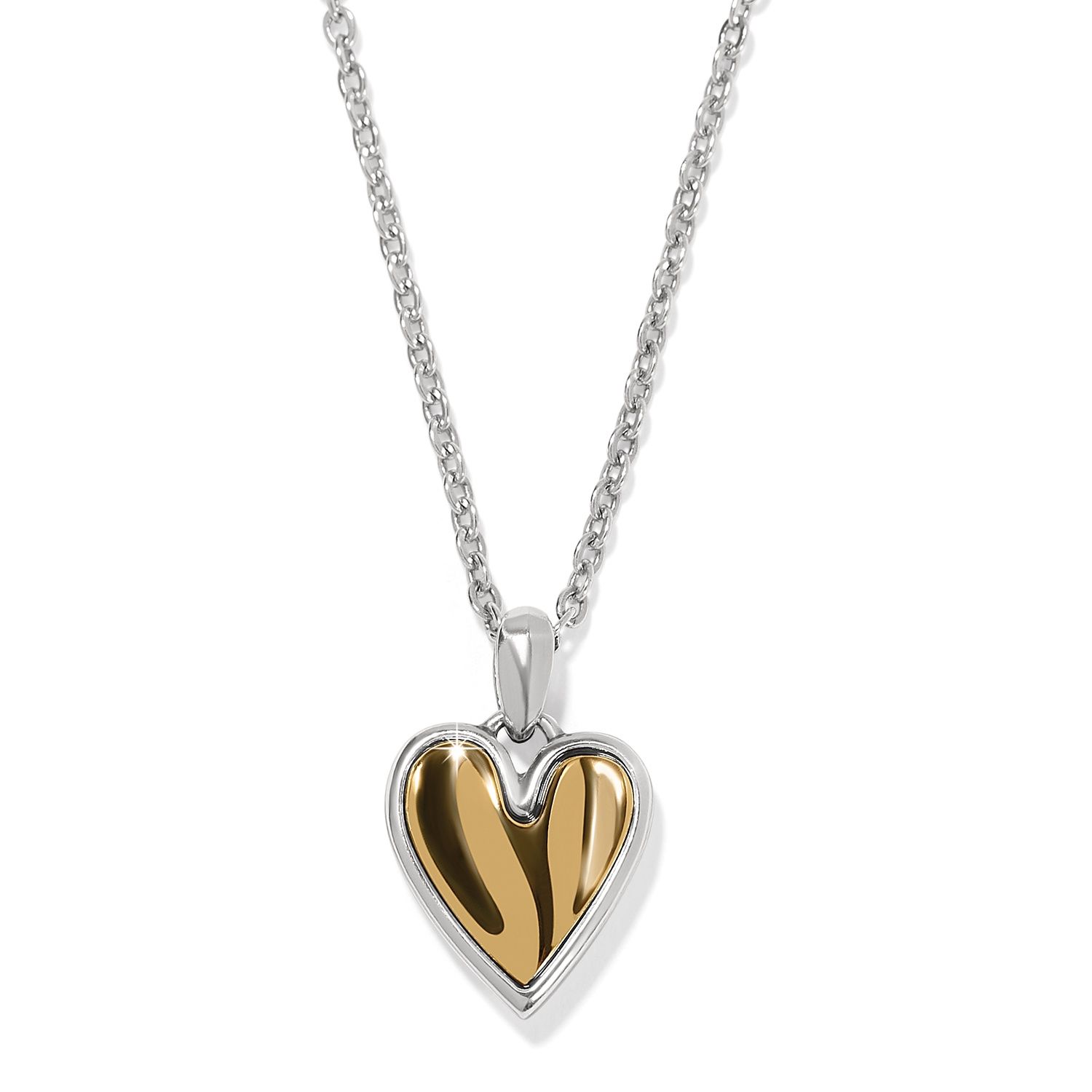 Brighton Cascade Heart Petite Necklace, Color: Silver/Gold