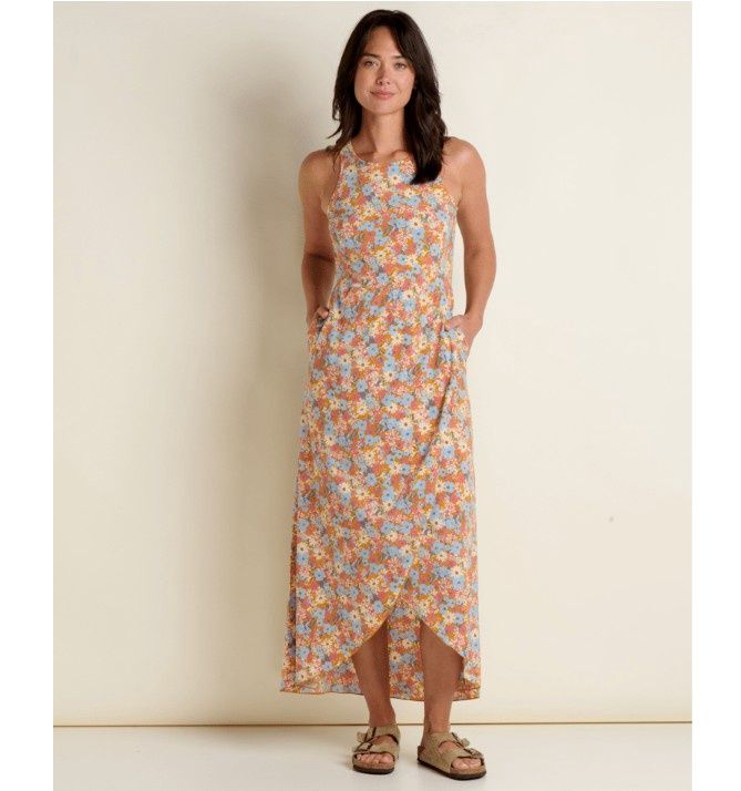 Toad&amp;Co Sunkissed Maxi Women's Dress, Color: Sunset Print, Size: XS