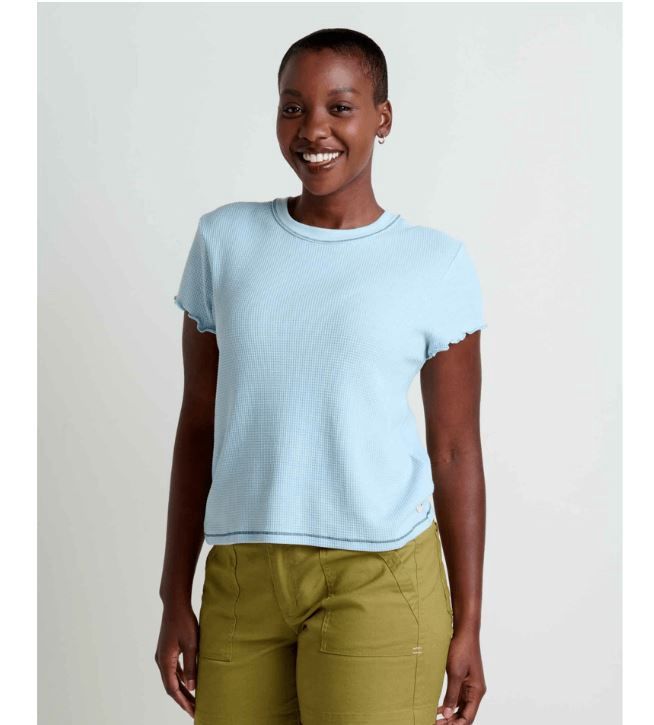 Toad&amp;Co Foothill Women's Short Sleeve Baby Tee-D, Color: Skyway-D, Size: Small