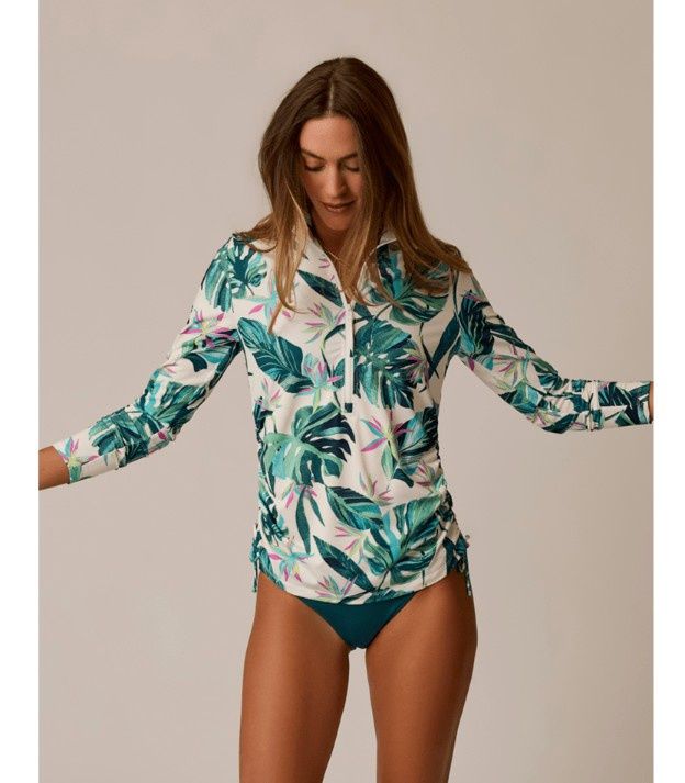 Carve Designs Cruz Rashguard, Women's, Color: Palmetto, Size: Small