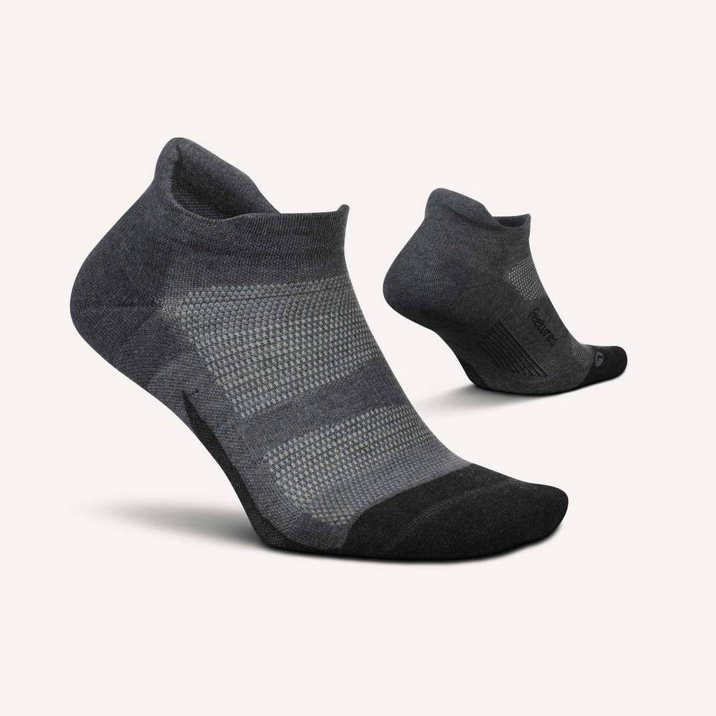 Feetures Elite Max Cushion Tab Socks, Color: Gray, Size: Medium