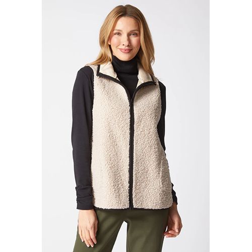 Habitat Reversible Faux Suede/Sherpa Allie Women's Vest, Color: Dove, Size: Small