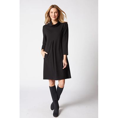 Travel Knit Pleat Front Dress