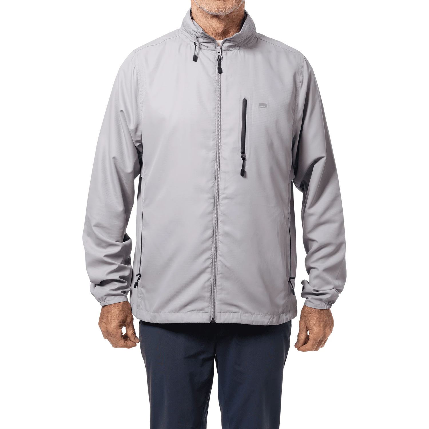 Cova Packy Sack Packable Zip Front Men's Jacket, Color: Shark, Size: Medium