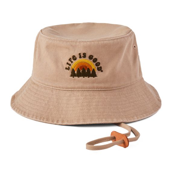 Life is Good Adult Unisex Rainbow Forest Bucket Hat, Color: Tan, Size: OS