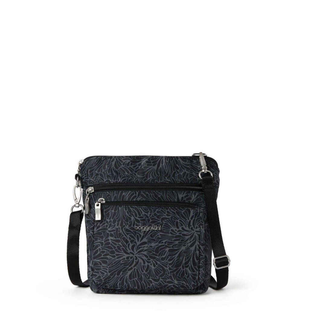 Baggallini Modern Pocket Crossbody, Color: Midnight Blossom