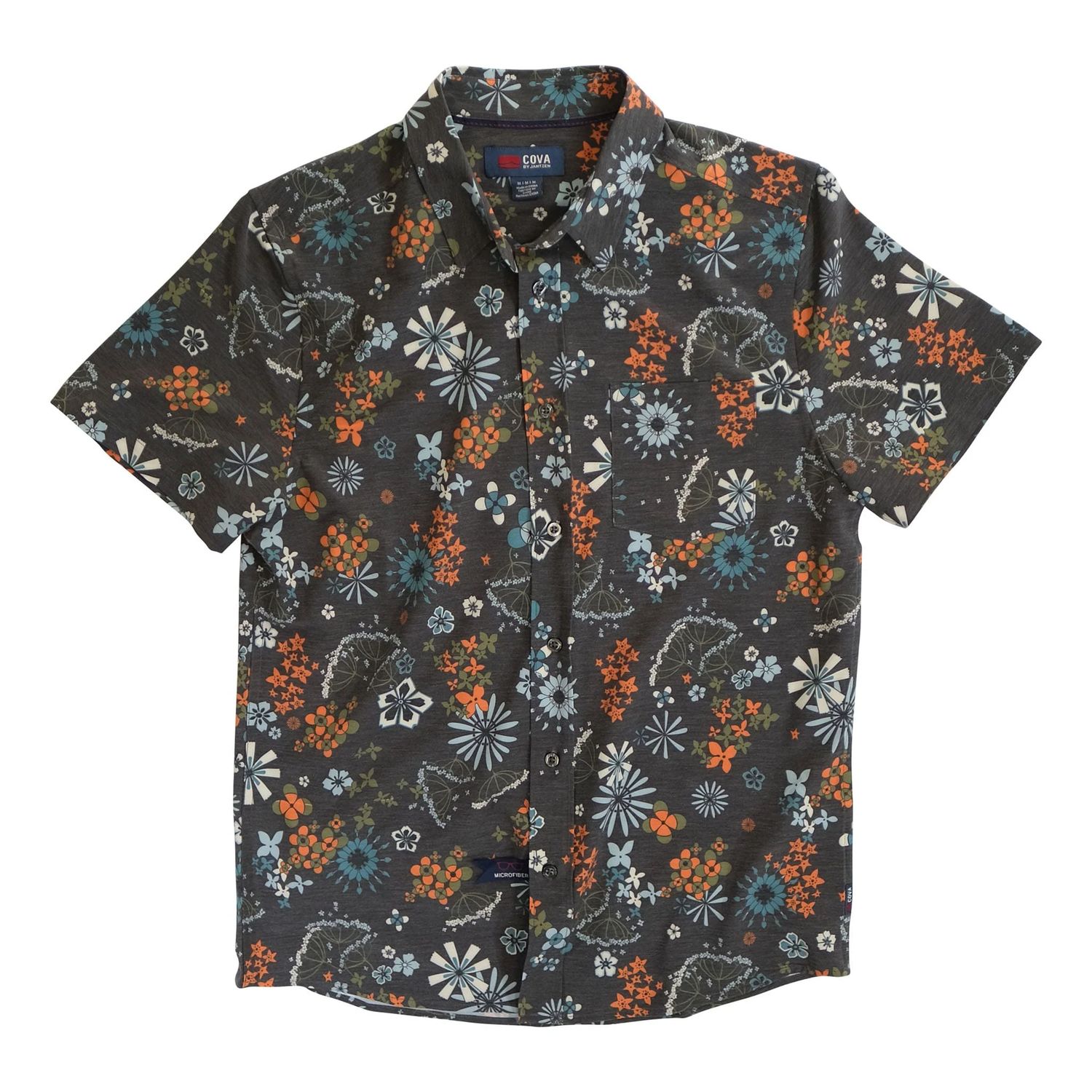 Cova Dating Game Single Patch Pocket Men's Shirt, Color: Black, Size: Medium