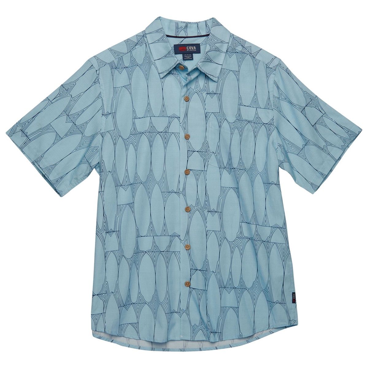Cova Blueprint Single Patch Pocket Men's Shirt, Color: Vista Blue, Size: Medium