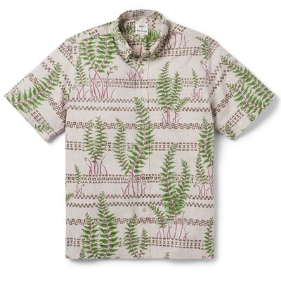 Fern Tapa - Button Front Men's Shirt