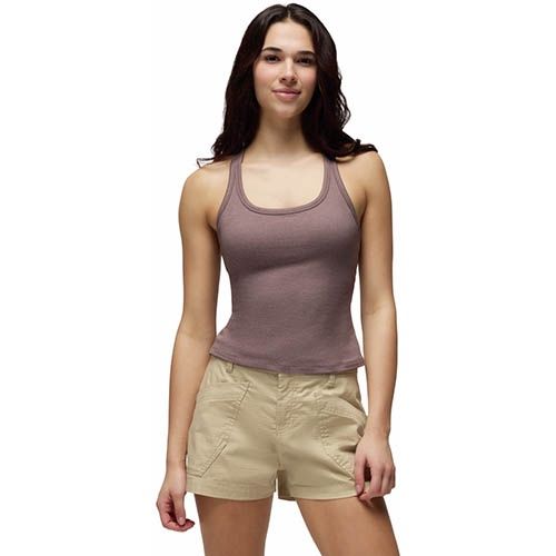 prAna Heavana Racerback Tank, Women's, Color: Carob Heather, Size: XS