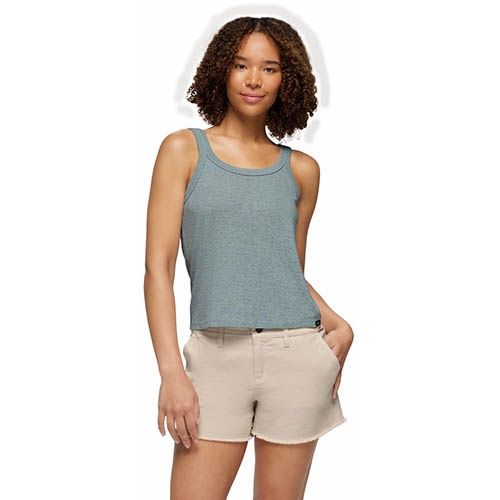 prAna Cozy Up Scoop Tank, Women's, Color: Saltwater, Size: XS