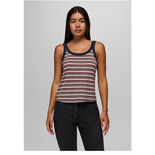 prAna Cozy Up Scoop Tank, Women's, Color: Stormy Night Stripe, Size: XS