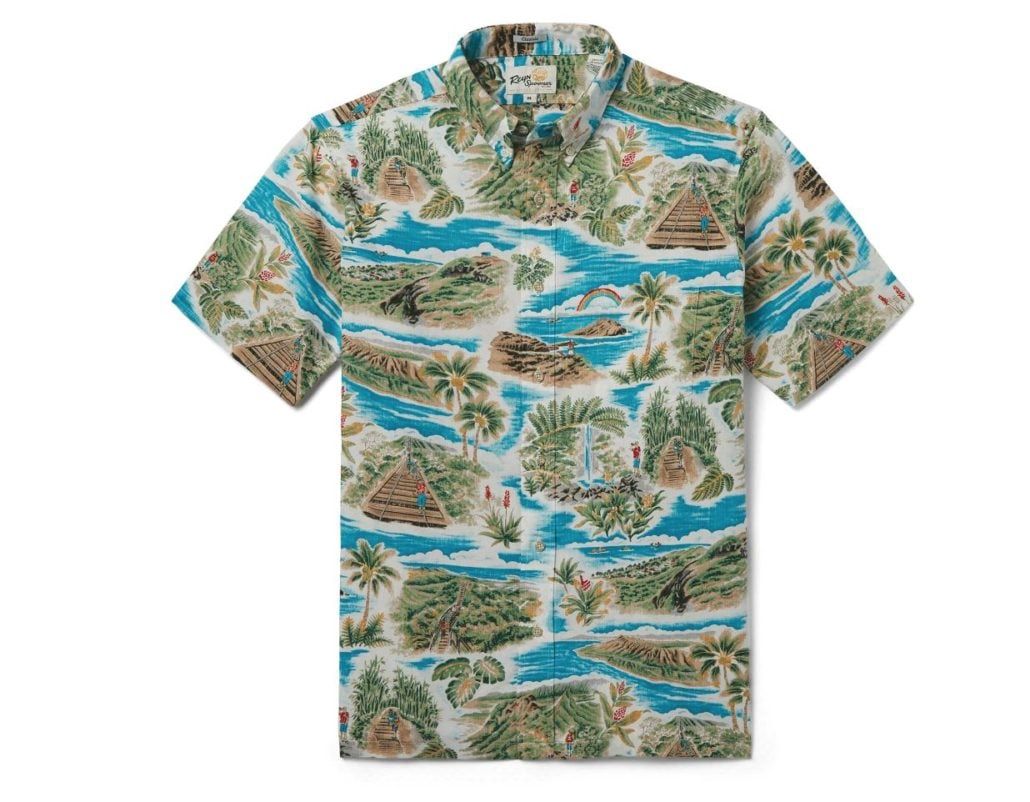 Hikin' 808 - Button Front Men's Shirt, Color: Bluemoon Hikin' 808, Size: Medium