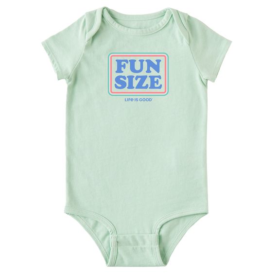 Life is Good Infant Clean Fun Size Short Sleeve Onesie, Color: Sage Green, Size: 0-3
