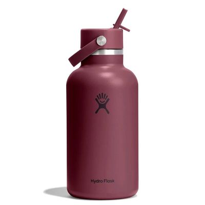 64 Oz Wide Mouth Hydro Flask w/Flex Straw Cap