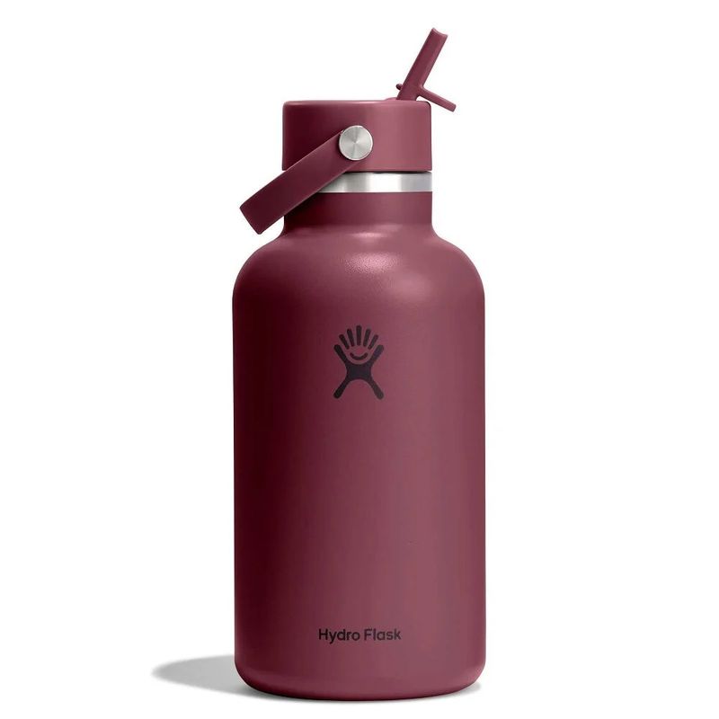 64 Oz Wide Mouth Hydro Flask w/Flex Straw Cap