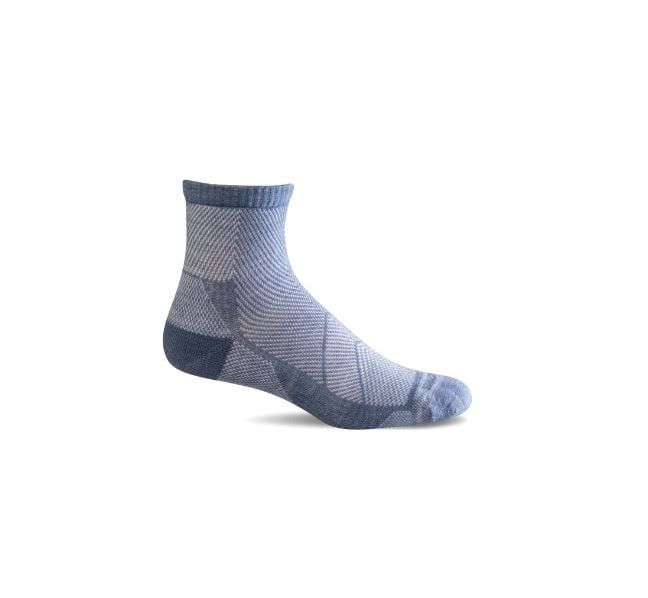 Sockwell Women's Elevate Quarter | Moderate Compression, Color: Bluestone, Size: MD/LG