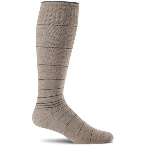 Men's Circulator | Moderate Graduated Compression Socks, Color: Khaki, Size: LG/XL