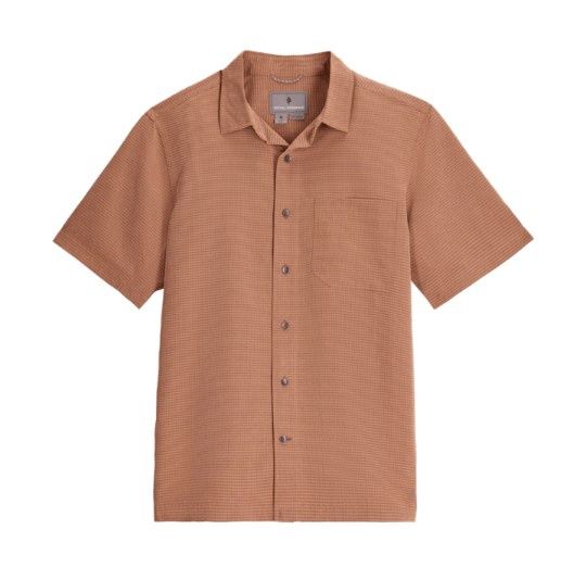 Royal Robbins Desert Pucker Dry Men's Short Sleeve Shirt, Color: Pecan, Size: XL