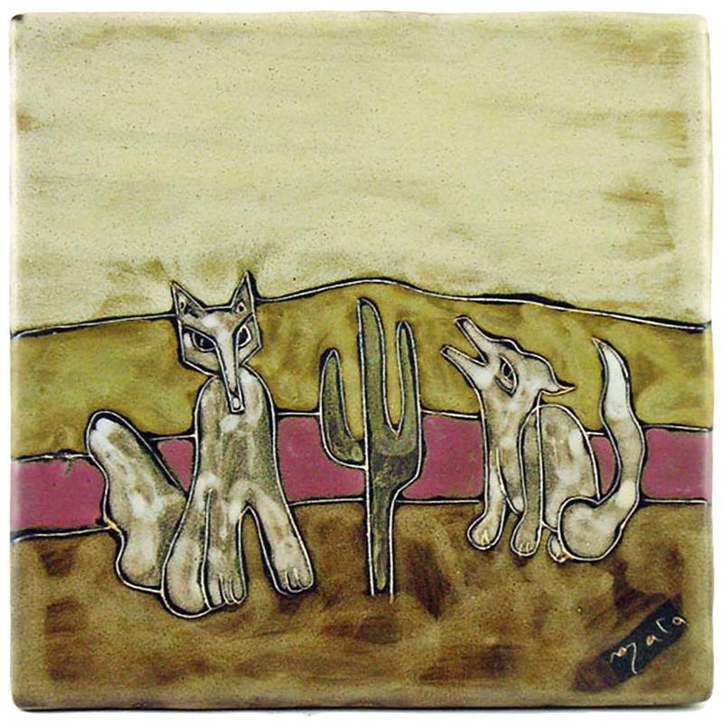 Mara Stoneware Tile/Trivet 8x8, Coyote