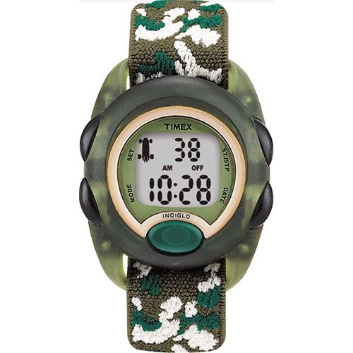Timex Kids Digital Green Camouflage Nylon Watch, Color: Green Camouflage