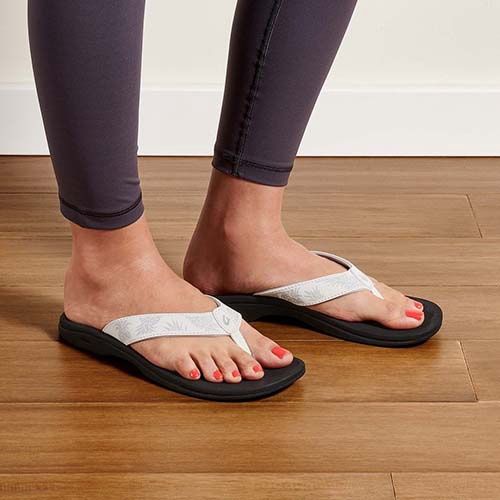 Olukai Ohana Women's Sandals, Color: Bright White / Hua, Size: 6