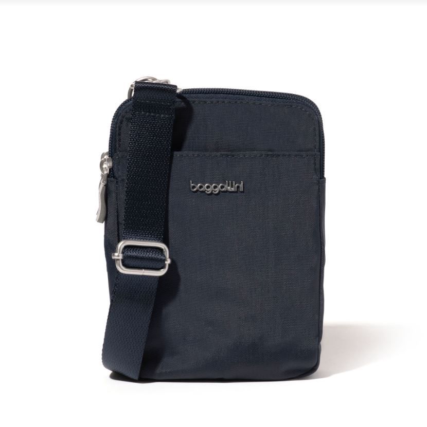 Baggallini Modern Take Two RFID Crossbody, Color: French Navy