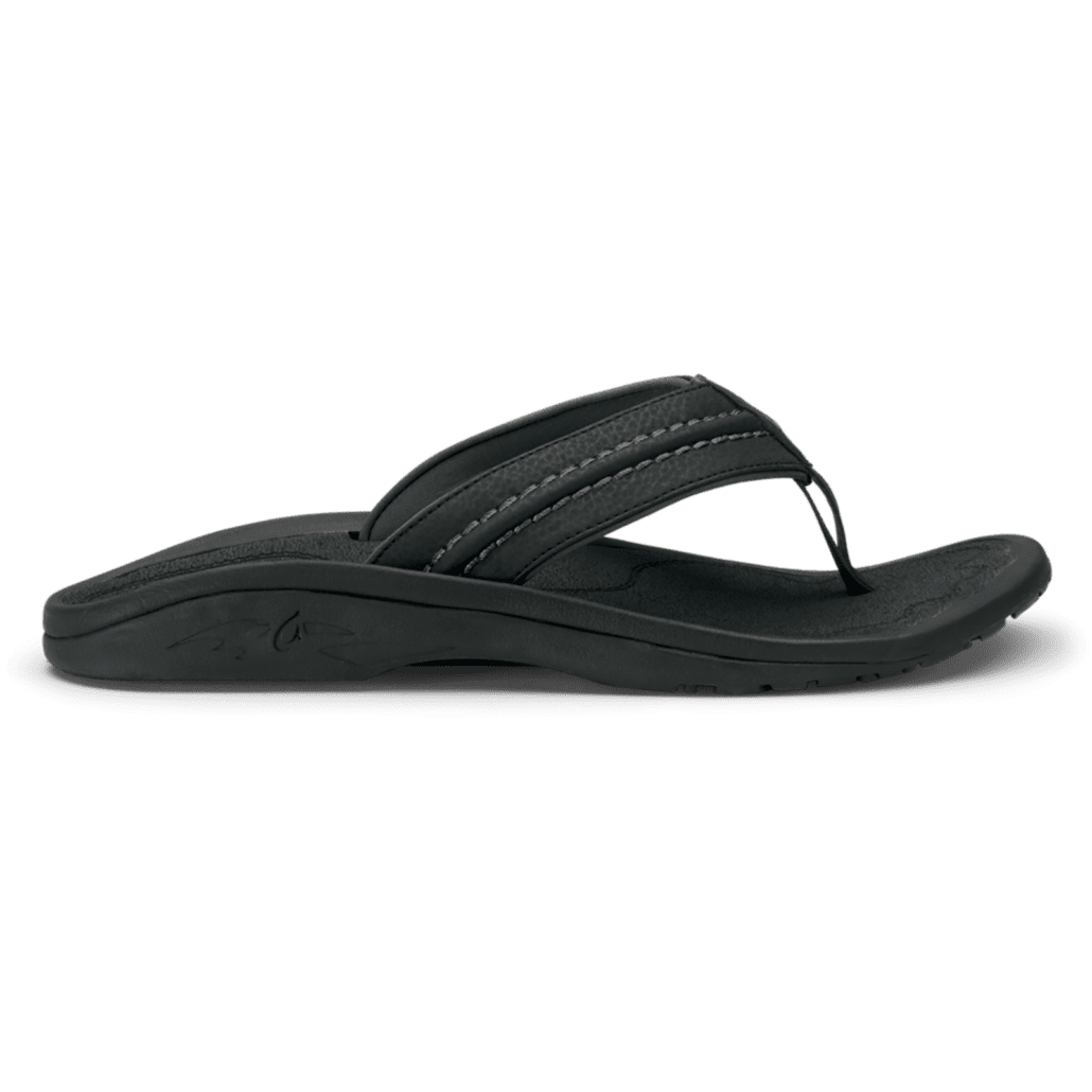 Olukai Hokua Men's Sandals, Color: Black / Dk Shadow, Size: 9