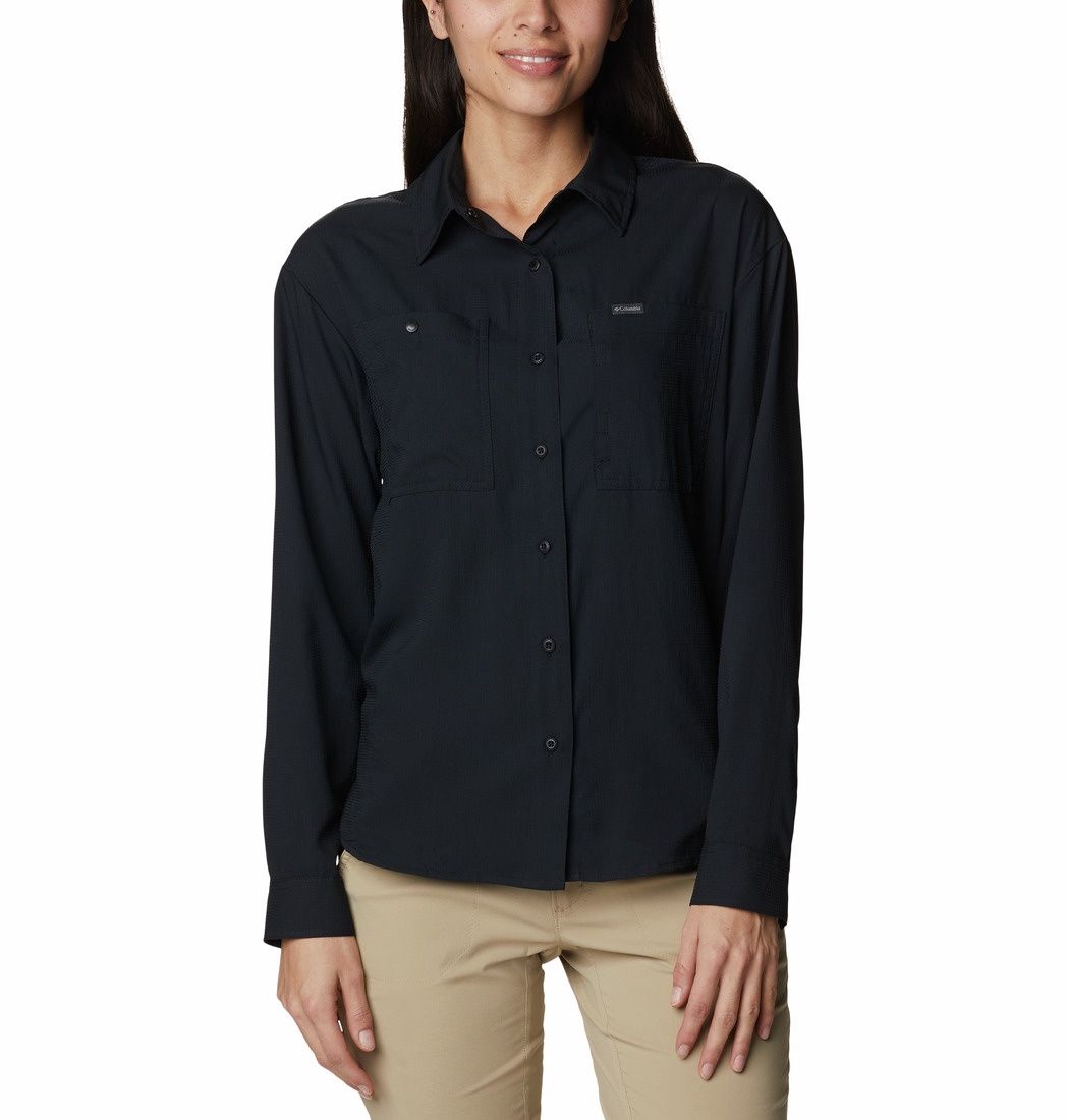 Columbia Silver Ridge Utility Long Sleeve Women's Shirt, Color: Black, Size: Small